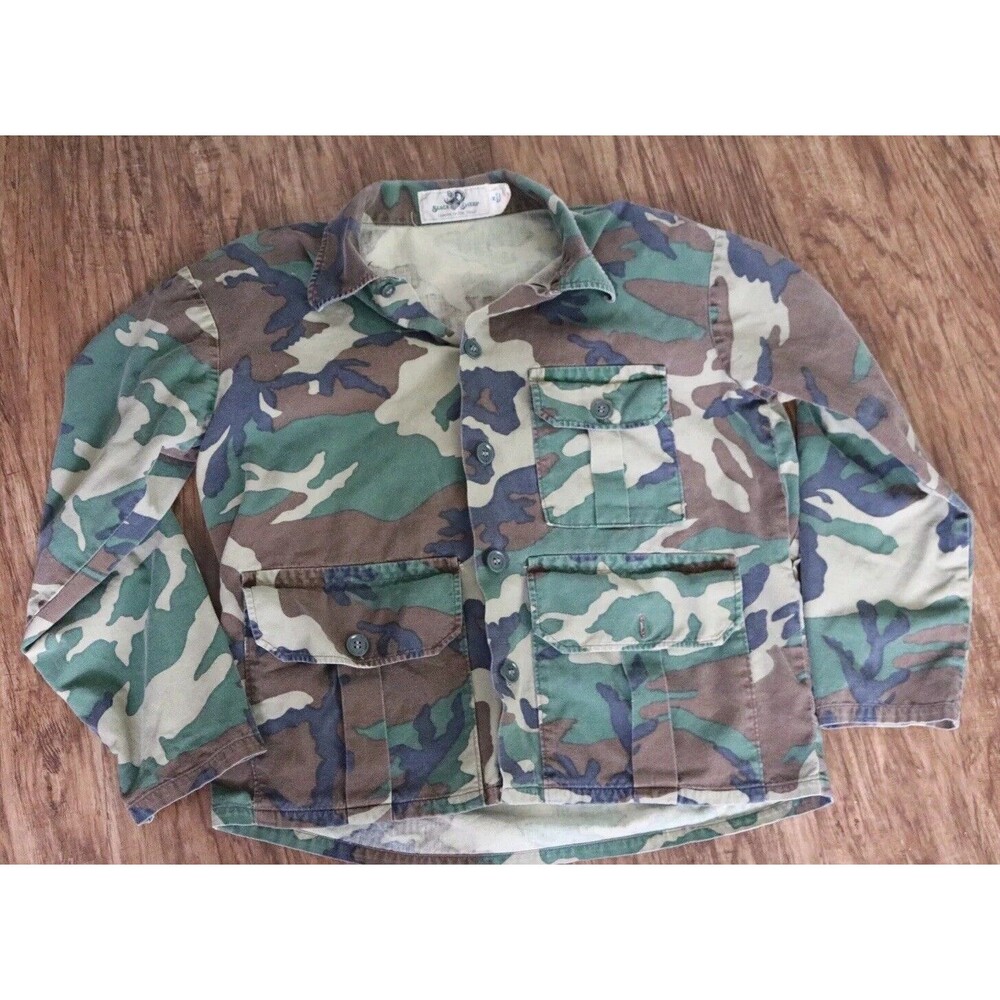 VTG Black Sheep Shirt Mens Medium Camo Long Sleeve Button Up Pockets Hunting